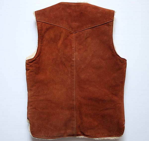 70s BERMAN ボアライナー スエードレザーベスト 36 - Sixpacjoe Web Shop
