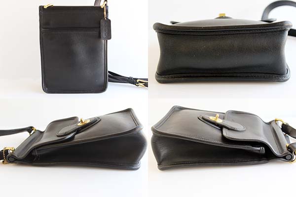 USA製 COACH オールド コーチ レザーショルダーバッグ 黒☆9930