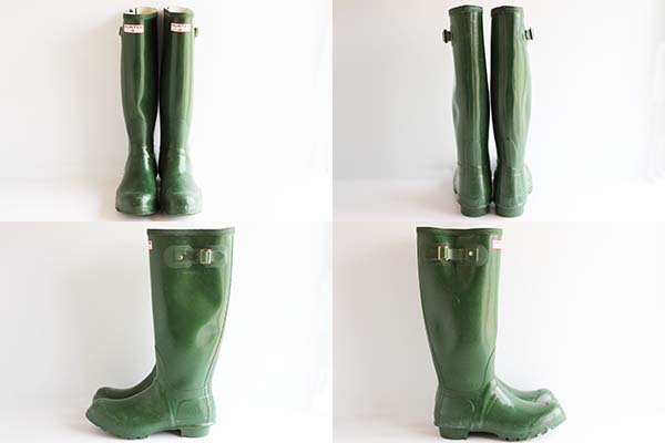 英国製 HUNTERハンター ラバー レインブーツ 緑 UK6☆スコットランド