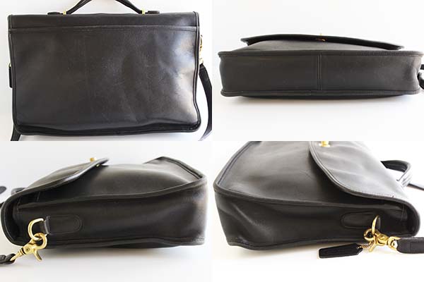 USA製 COACH オールド コーチ 2WAY レザー ブリーフケース 黒☆5265