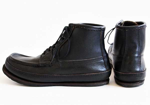 USA製 Russell Moccasinラッセルモカシン モカシンブーツ 黒 7.5E