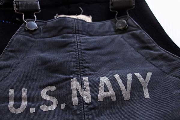 40s 米軍 U.S.NAVY N-1 デッキパンツ フックタイプ 紺 S