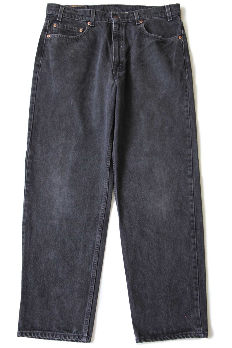 90s USA製 Levi'sリーバイス 550 ブラック デニムパンツ w36 L30☆32