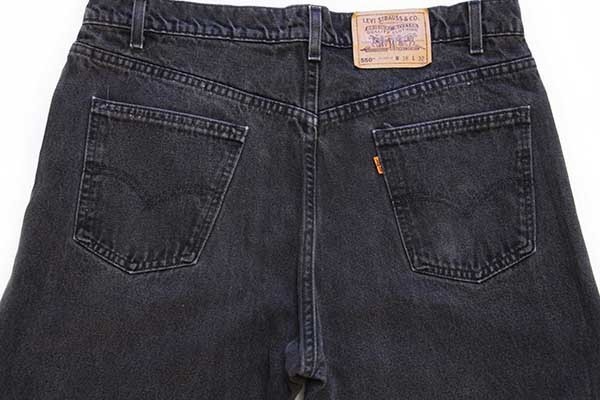 90s USA製 Levi'sリーバイス 550 ブラック デニムパンツ w38 L32☆71