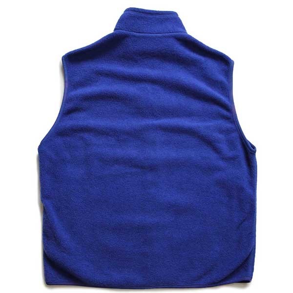 90s USA製 patagoniaパタゴニア ワンポイント フリースベスト 青 L