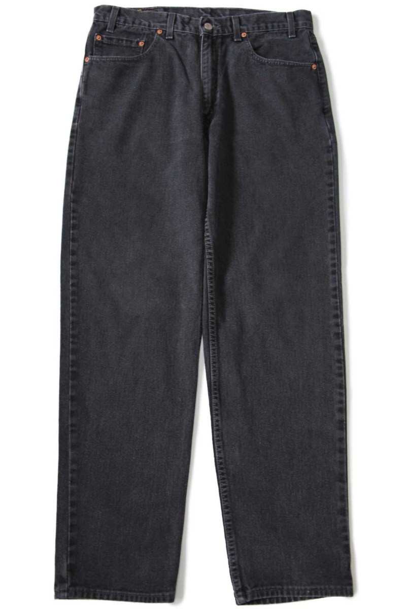 00s USA製 Levi'sリーバイス 550 ブラック デニムパンツ w36 L32☆118