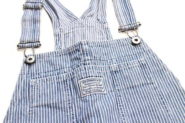 90s Levi'sリーバイス ヒッコリー ストライプ オーバーオール w34