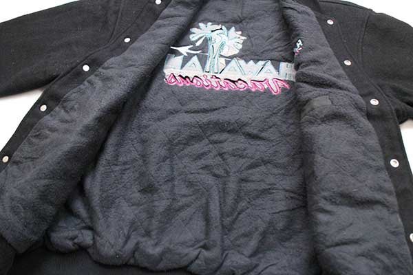 90s USA製 HAWAIIAN Vacations ヤシの木 飛行機 刺繍 キルティング