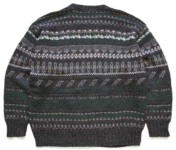 90s USA製 EddieBauerエディーバウアー フェアアイル柄 ネップ入り