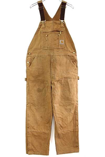 メキシコ製 carharttカーハート ダック地 ダブルニー オーバーオール