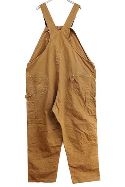 00s USA製 carharttカーハート ダック地 ダブルニー オーバーオール 茶