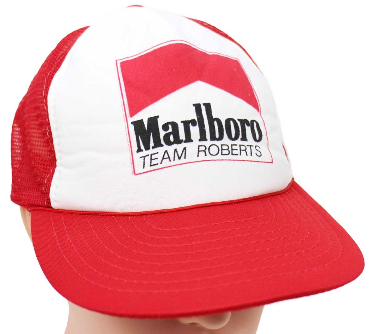 90s Marlboro TEAM ROBERTS マルボロ ロゴ ツートン 切り替え メッシュ