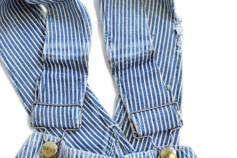 40s USA製 HERCULESヘラクレス ヒッコリー ストライプ オーバーオール