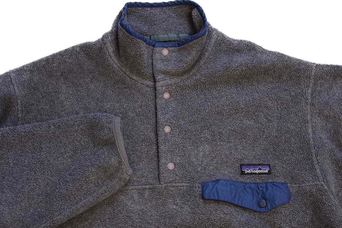 90s ポルトガル製 patagoniaパタゴニア フリース スナップT グレー