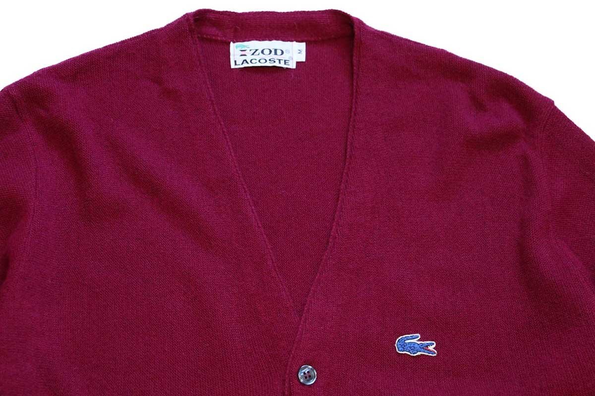 70s IZOD LACOSTE ラコステ ワンポイント パール編み アクリルニット