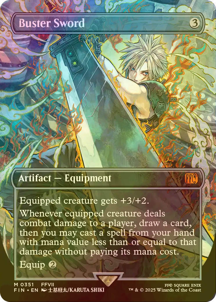 FOIL] バスターソード/Buster Sword (全面アート版) 【英語版】 [FIN