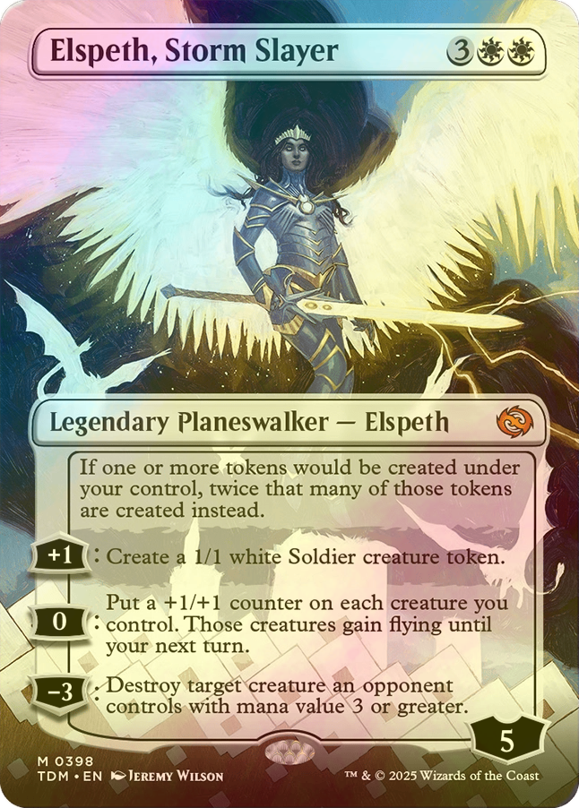 FOIL] 嵐の討伐者、エルズペス/Elspeth, Storm Slayer (全面アート