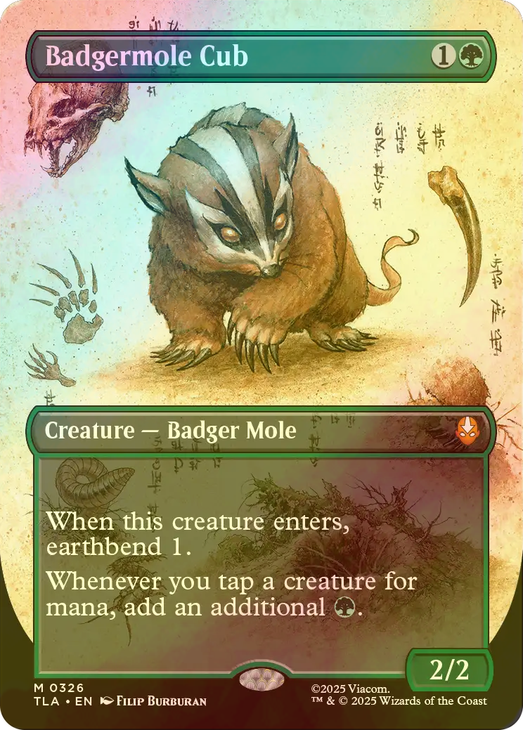 FOIL] アナグマモグラの仔/Badgermole Cub (全面アート版) 【英語版