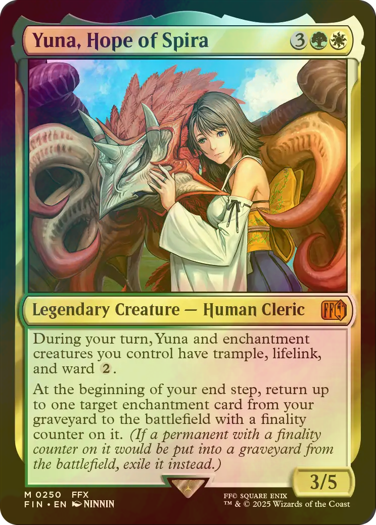 MTG スピラの希望、ユウナ/ボーダーレス サージfoil 英語 FIN MTG FF