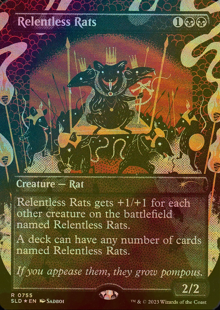FOIL] 執拗なネズミ/Relentless Rats No.755 【英語版】 [SLD-黒R