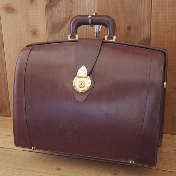 極上☆土屋鞄製造所【☆ダレスバッグ/レザー】旧ロゴ/濃茶/メンズ