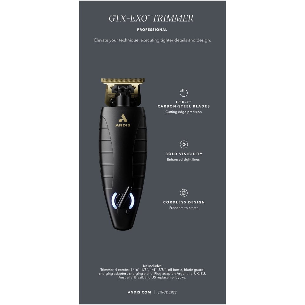 Andis GTX-EXO Cordless Li Trimmer | Styling Products UK