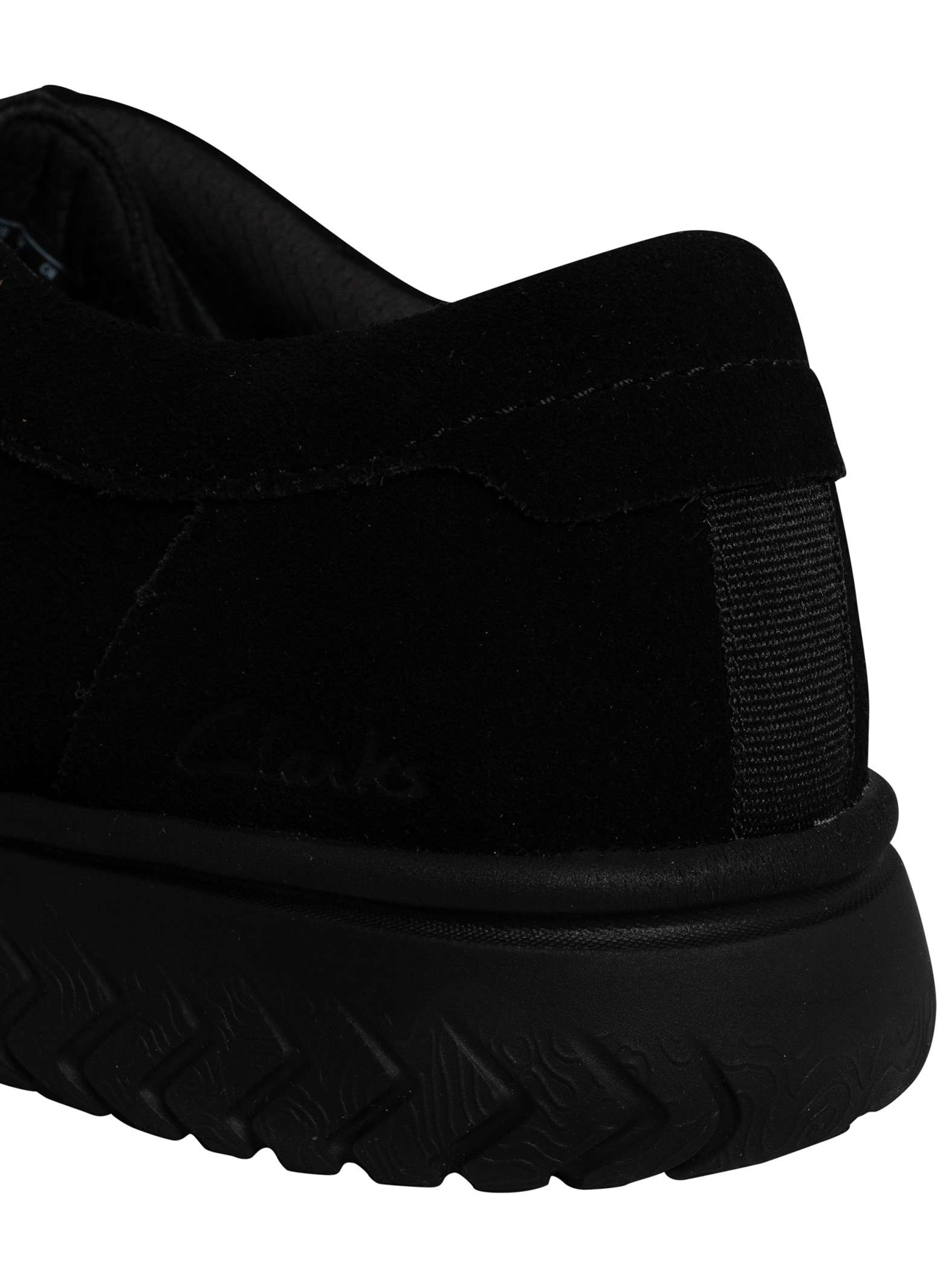 Clarks RelaxLite Low Suede Shoes- Black | Standout