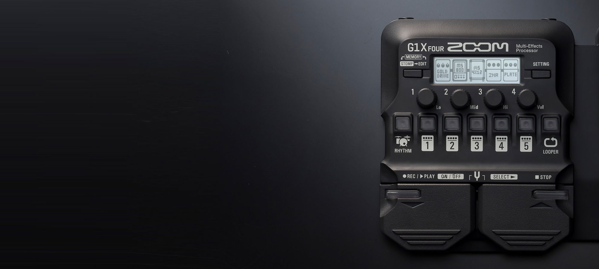 Zoom G1X Four Guitar amp modeling simulation