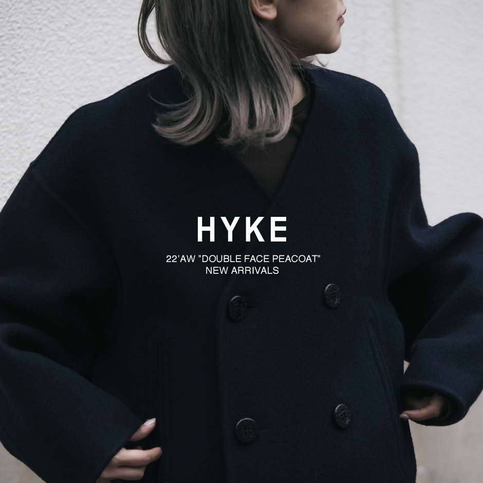 HYKE＞ダブルフェイスピーコートが入荷 | st company online store