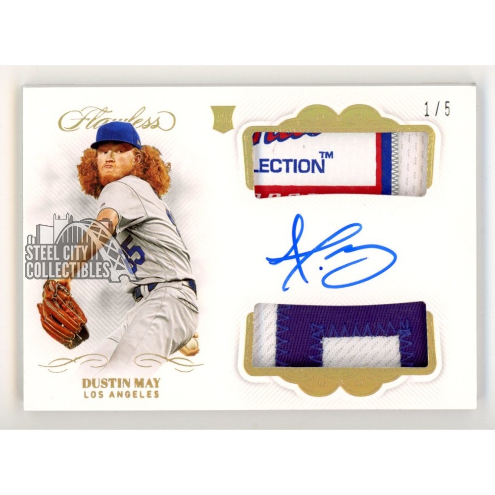 Dustin May 2020 Panini Flawless Autograph Rookie Patch Card #DPA