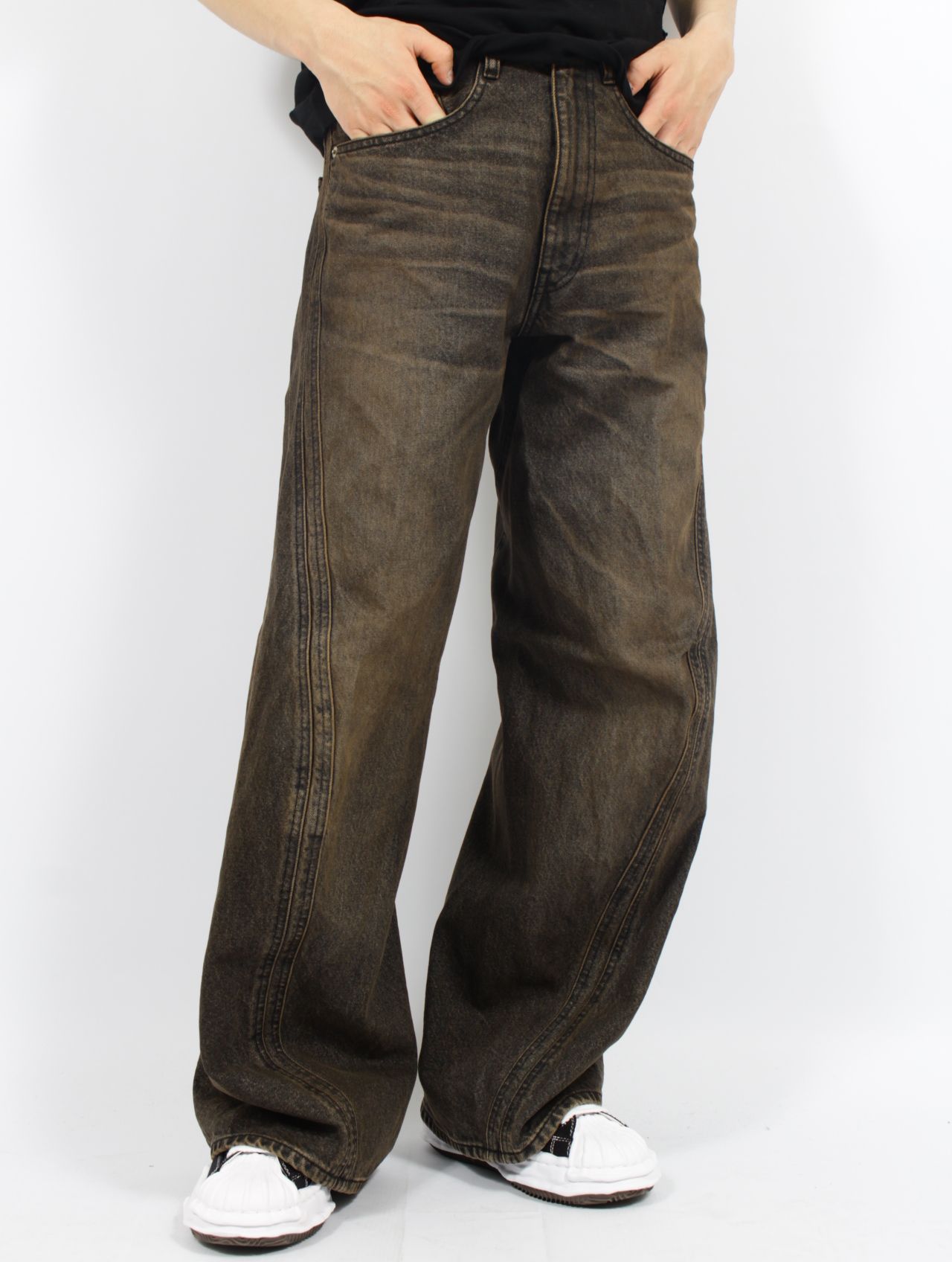 NVRFRGT - 【25AW】3D ツイステッド ワイド レッグ ジーンズ デニム