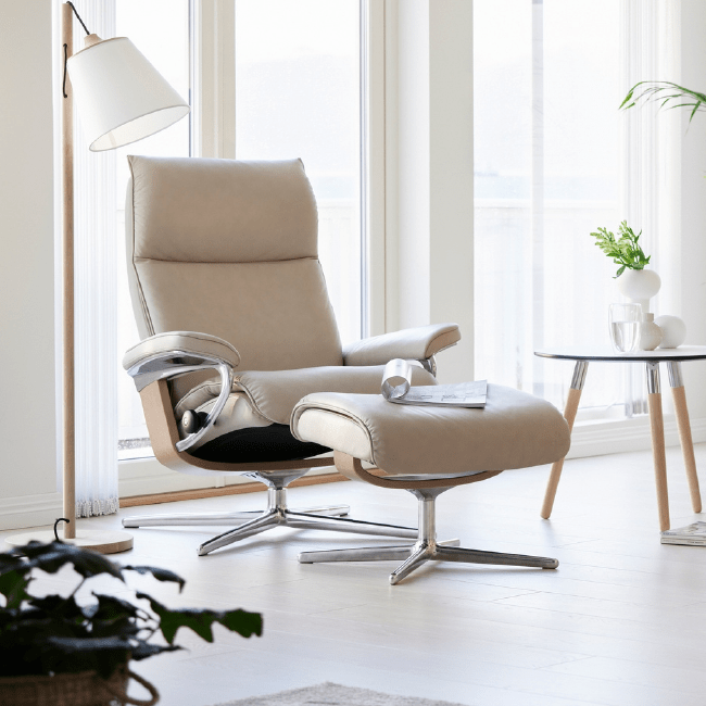 Stressless® Sunrise (M) クラシック オットマン付 | Recliners