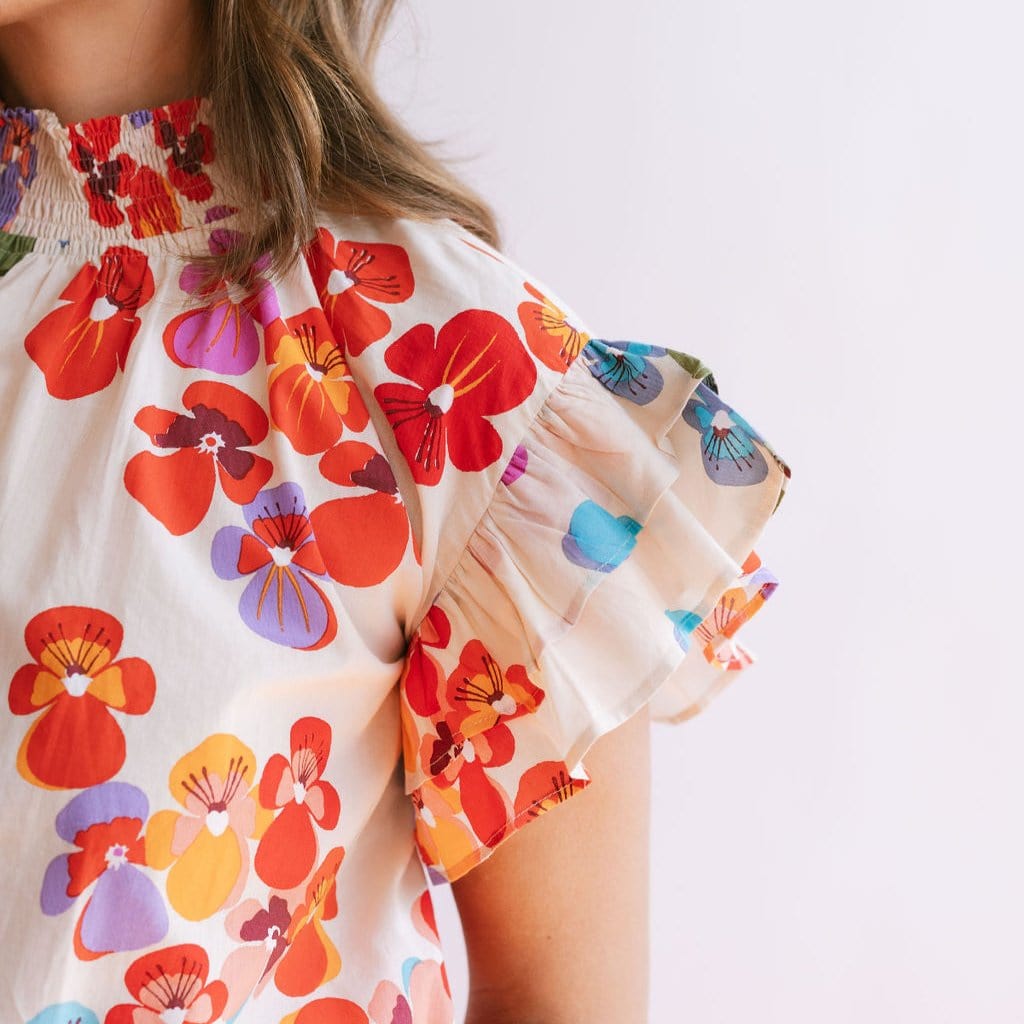 Rainbow Flower Flutter Top – Sunshine Tienda®