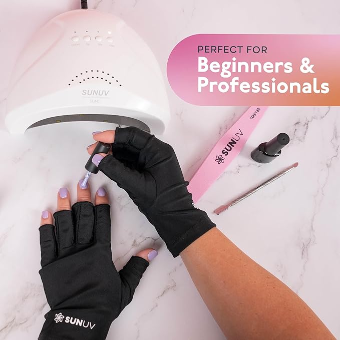 Anti UV Gloves for Gel Nail Lamp Lamp gloves -Utility glove Shorty