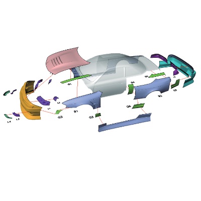 S14後期 BNスポーツ フルセット エアロボンネット [AD017-14