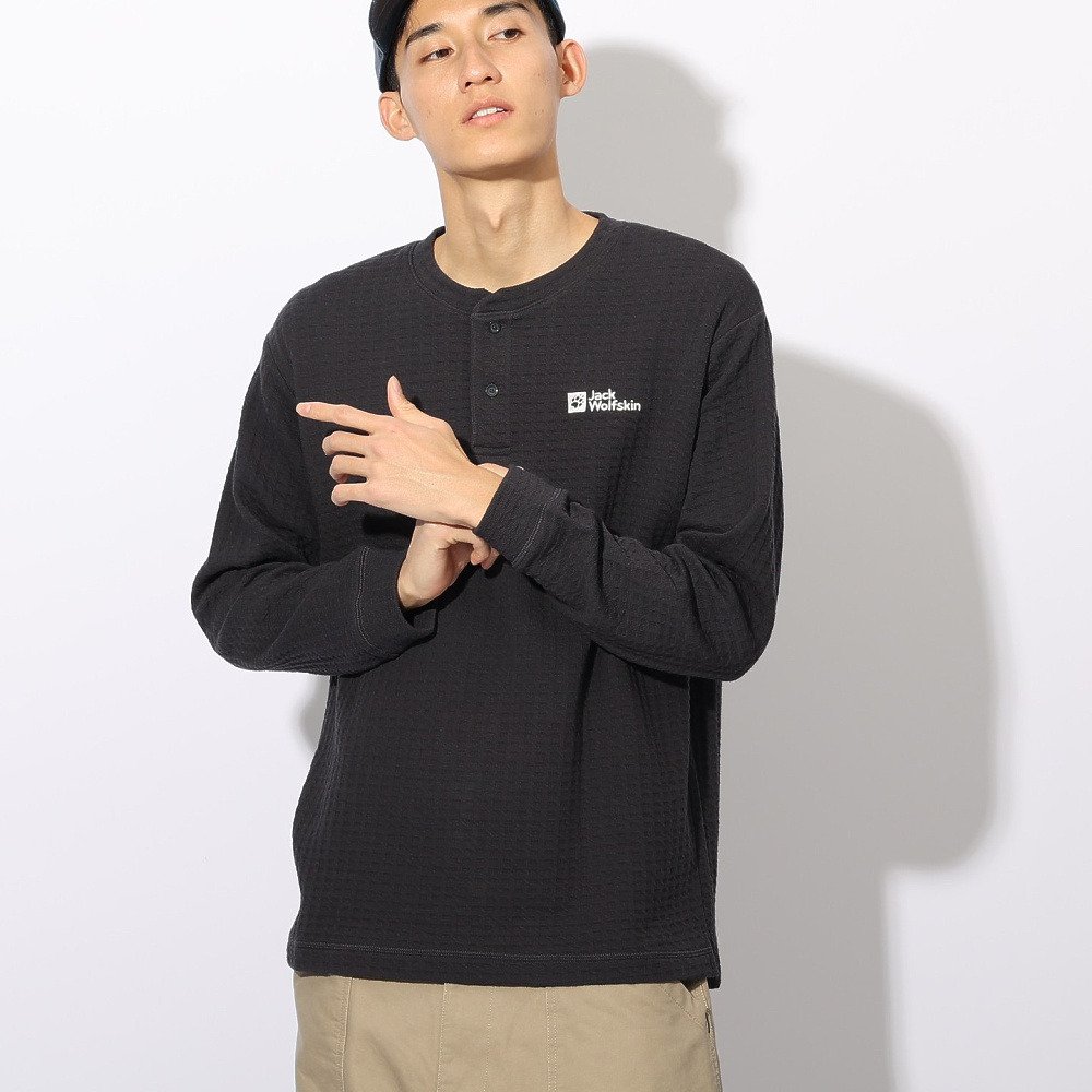 ジャックウルフスキン（JackWolfskin）（メンズ）ワッフルヘンリー
