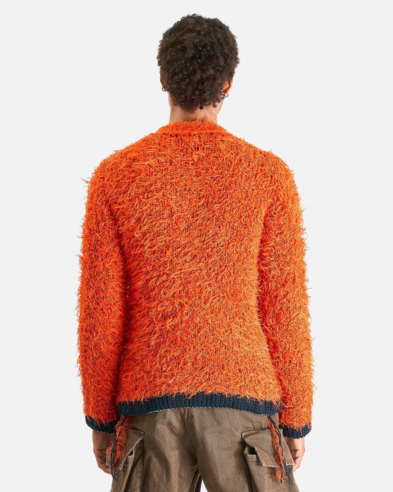 Furry Knit Cardigan in Orange – SVRN