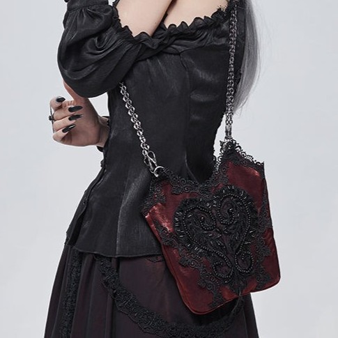 Red Gothic chain shoulder bag / ショルダーバッグ【Devil Fashion