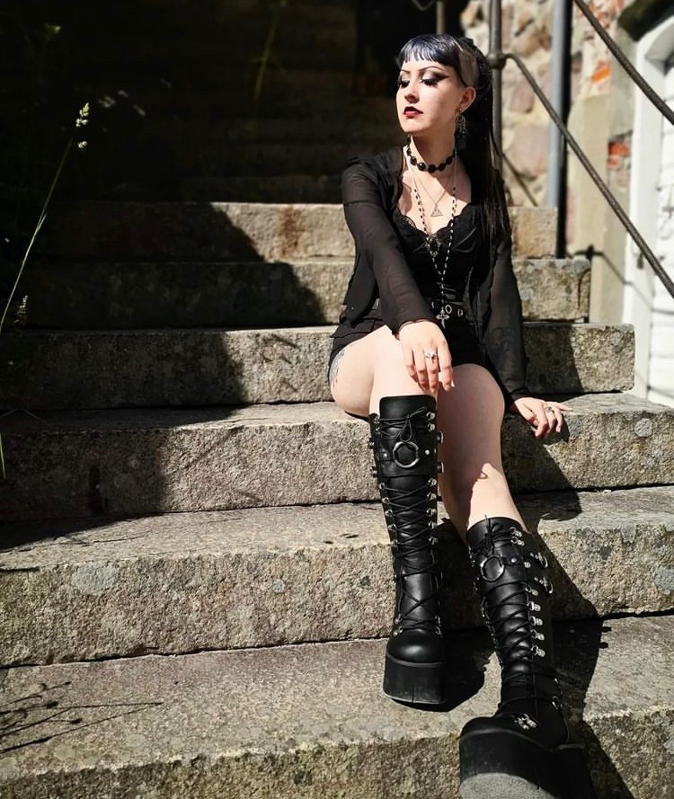 取り寄せ]KERA-200 / 厚底ロングブーツ【DEMONIA】 | Spider Rock Web