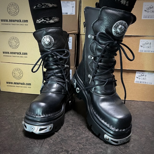 取り寄せ]M-373-S4 / プレート / 厚底ブーツ / 本革【NEW ROCK