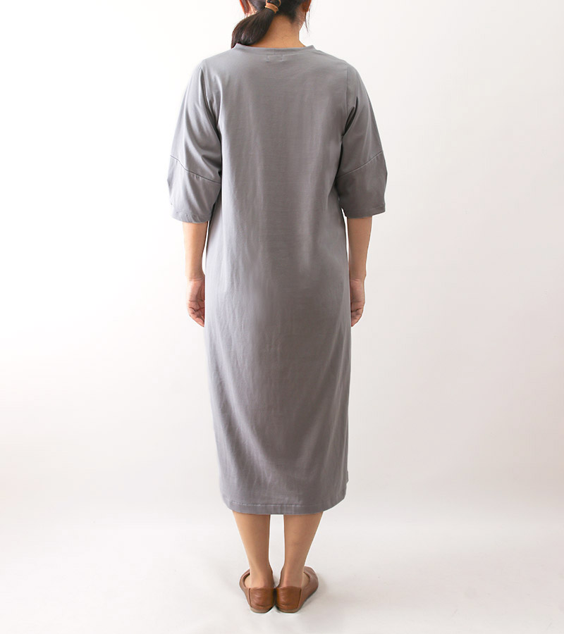 実物大型紙【No.6002】バルーンスリーブのAラインワンピース(SML・2L