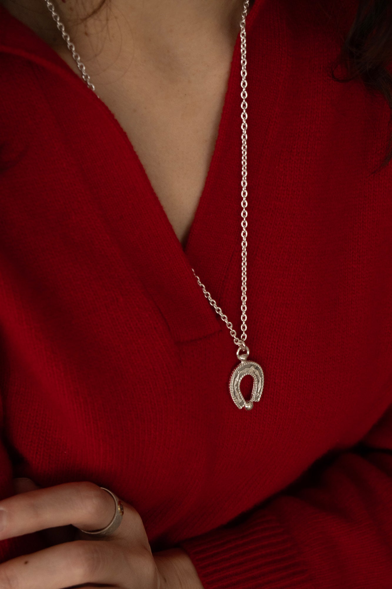 WAKAN SILVER SMITH ワカンシルバースミス Spirit Horse shoe Necklace