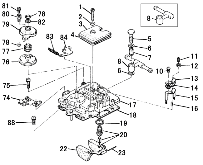 MIKUNI SOLEX S型 N40PHH 分解図・部品番号一覧