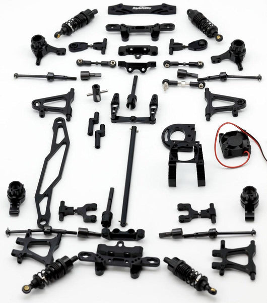 Powerhobby Tamiya TT-02 Aluminum Upgrade Kit TT02 -Black | PowerHobby