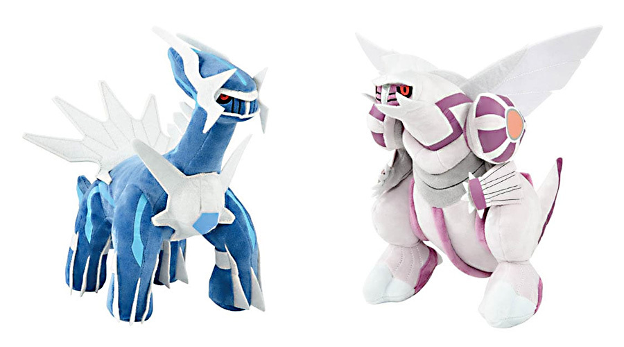 ポケモンぬいぐるみに、伝説のポケモン「ディアルガ」「パルキア」が