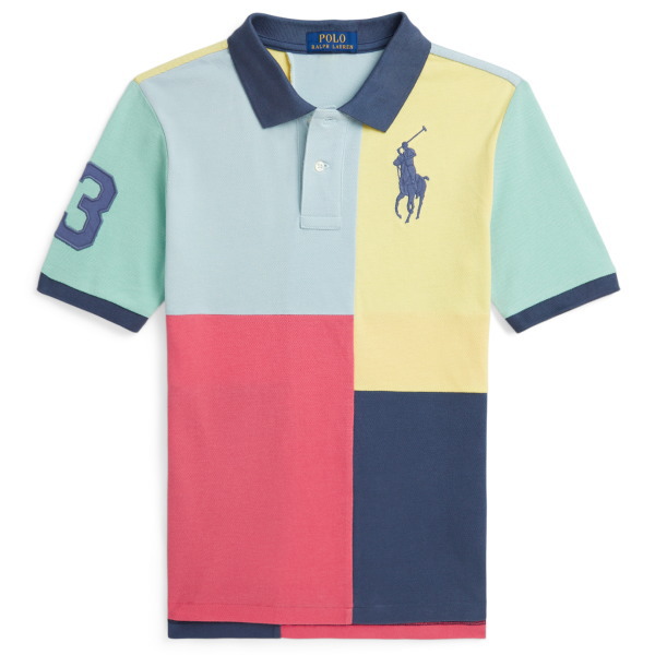 ラルフローレン ビッグポニーカラーブロック半袖ポロシャツ - ラルフ