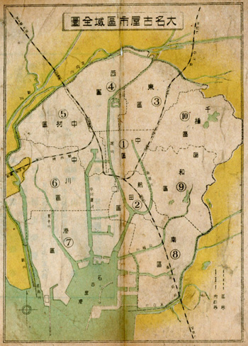 明治11年 愛知県第一区名古屋並びに熱田全図 希少 美品 明治11年 愛知