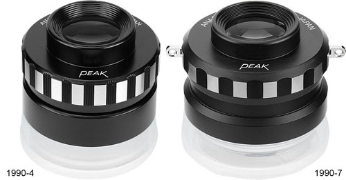 Peak 1990-4 4X and 1990-7 7X Anastigmatic Loupe : Peak Optics