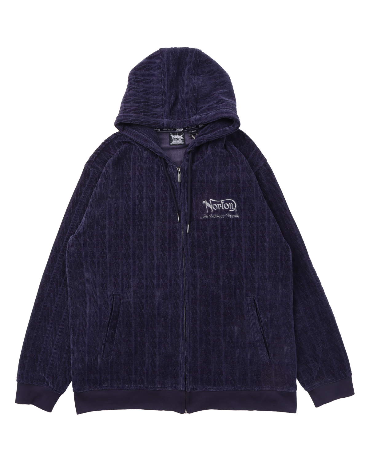 光沢と刺繍で魅せる、大人のベロアセットアップ Velour Two Piece