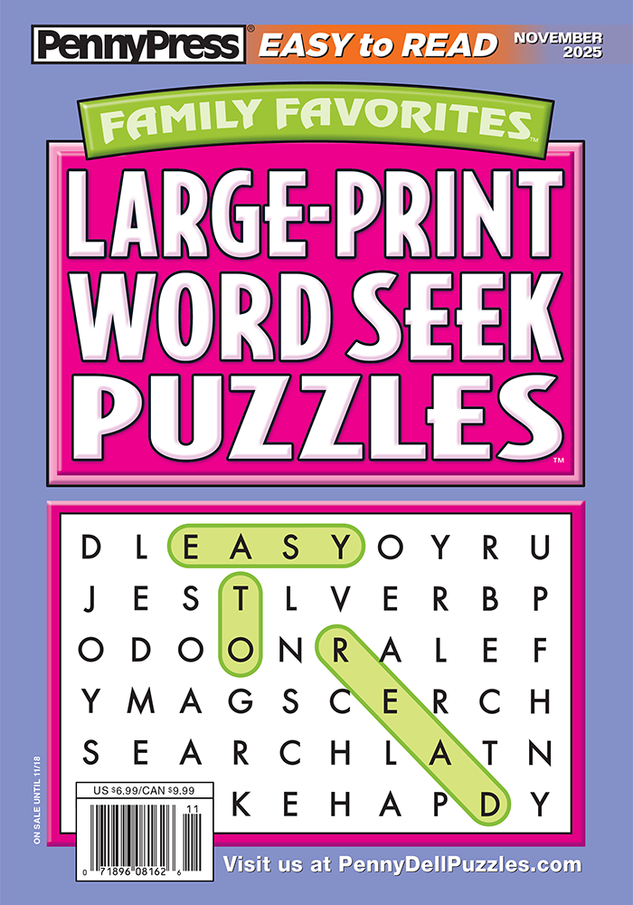 Large Print Family Favorites Word Seek - Penny Dell Puzzles